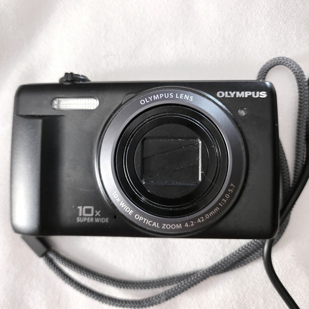 Olympus VR-350 Digital Camera 16MP 10x Zoom Black Compact Point and Shoot